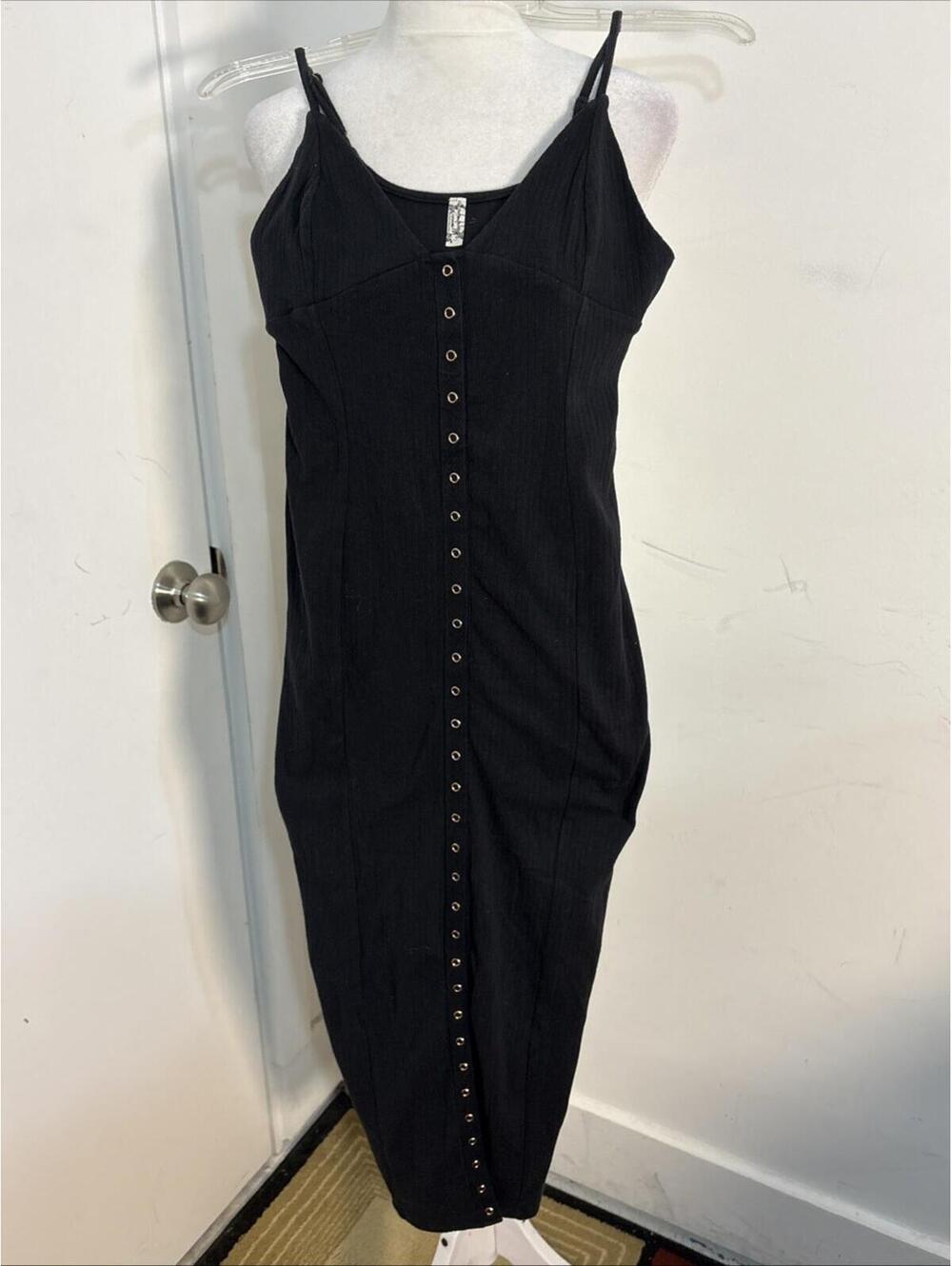 Intimately Free People OhhLa La Midi Dress Small Rose gold Snaps